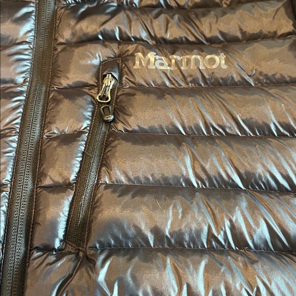 Marmot Echo Women’s EUC black jacket large $250 knee length CURRENT STYLE - Picture 8 of 12